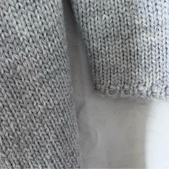 J Jill Chunky Alpaca Blend Cardigan in Dove Gray size Small - Picture 8 of 13